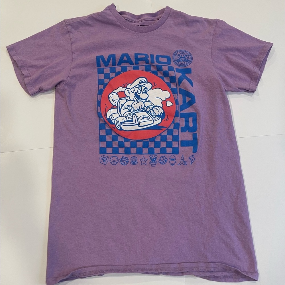 🔥RARE🔥Nintendo Mens Size S Mario Kart Racing T-shirt Cotton Short Sleeve